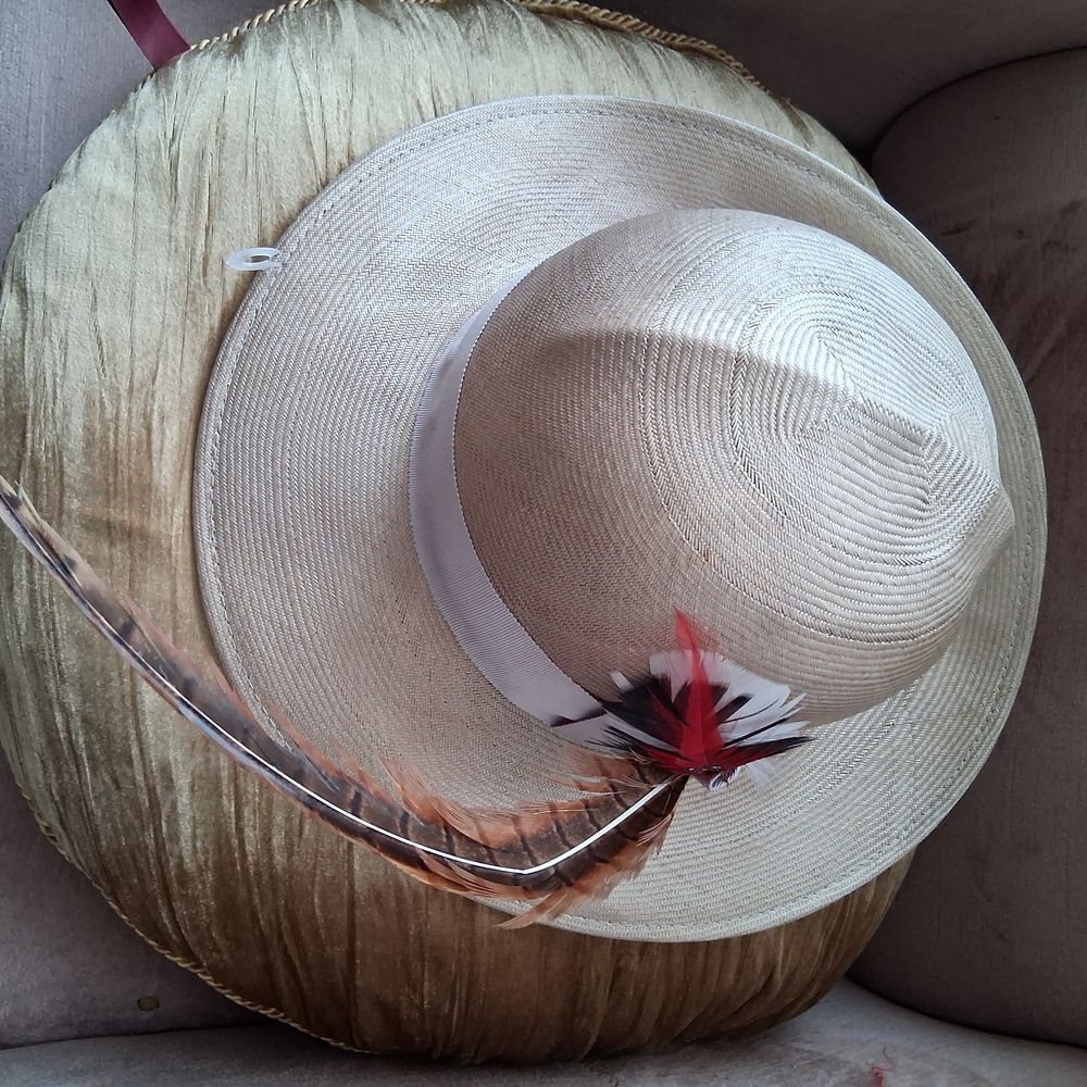 Elegant Cream Feathered Hat